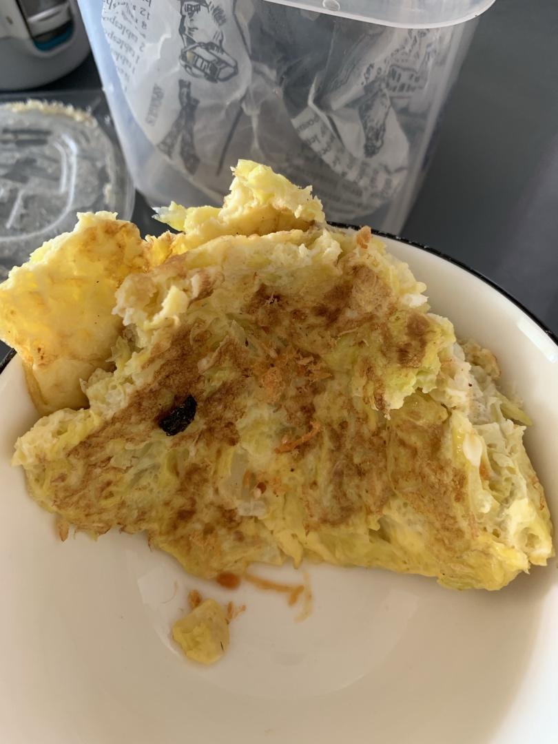 无油低碳健康早餐芝士蔬菜蛋“饼”