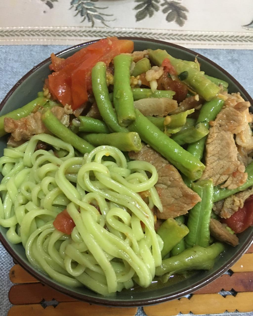 西红柿炒豆角