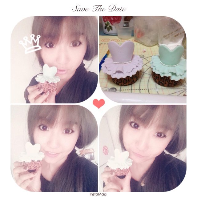 巧克力翻糖纸杯蛋糕cupcake