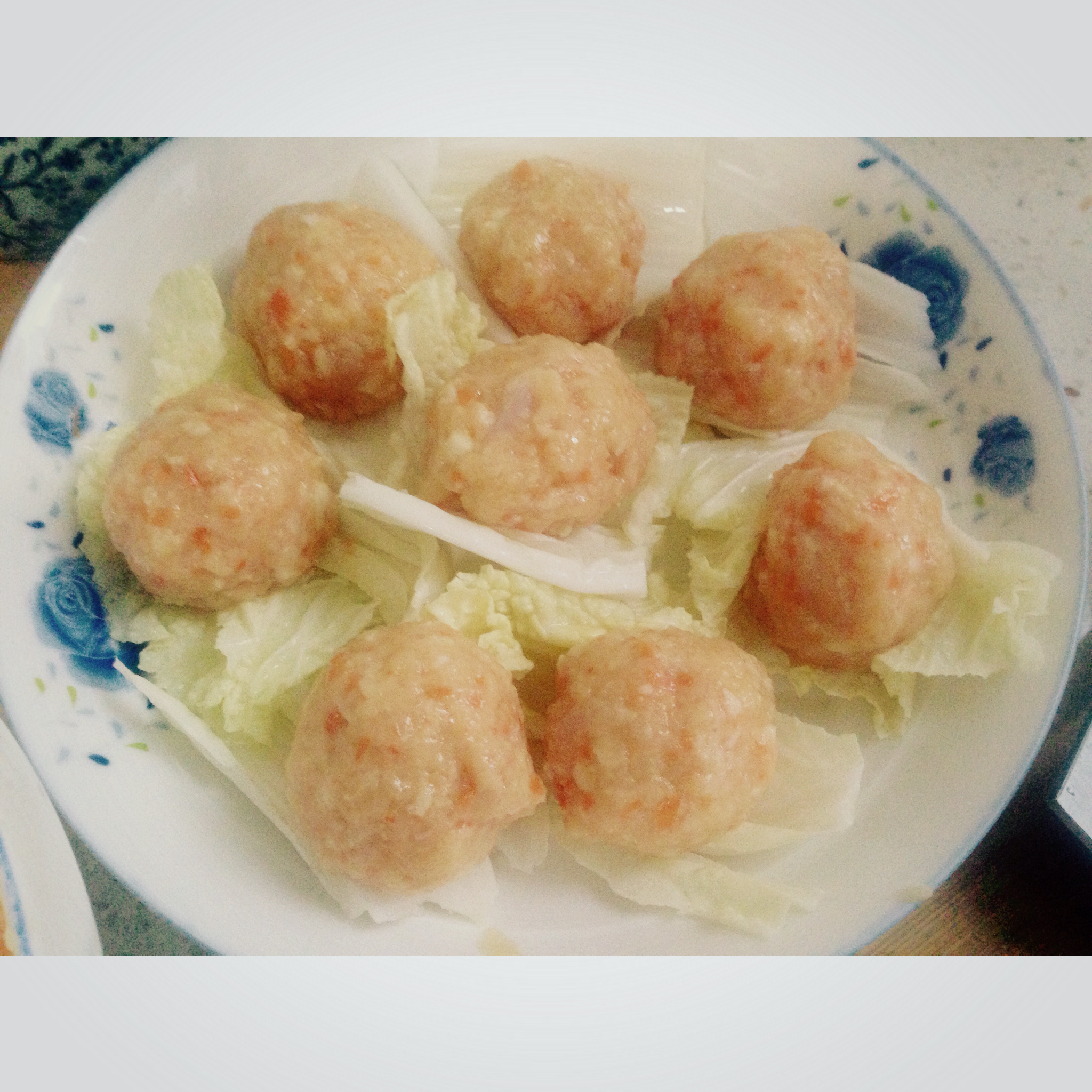 qlulu做的清蒸鸡胸肉丸子(减脂版)