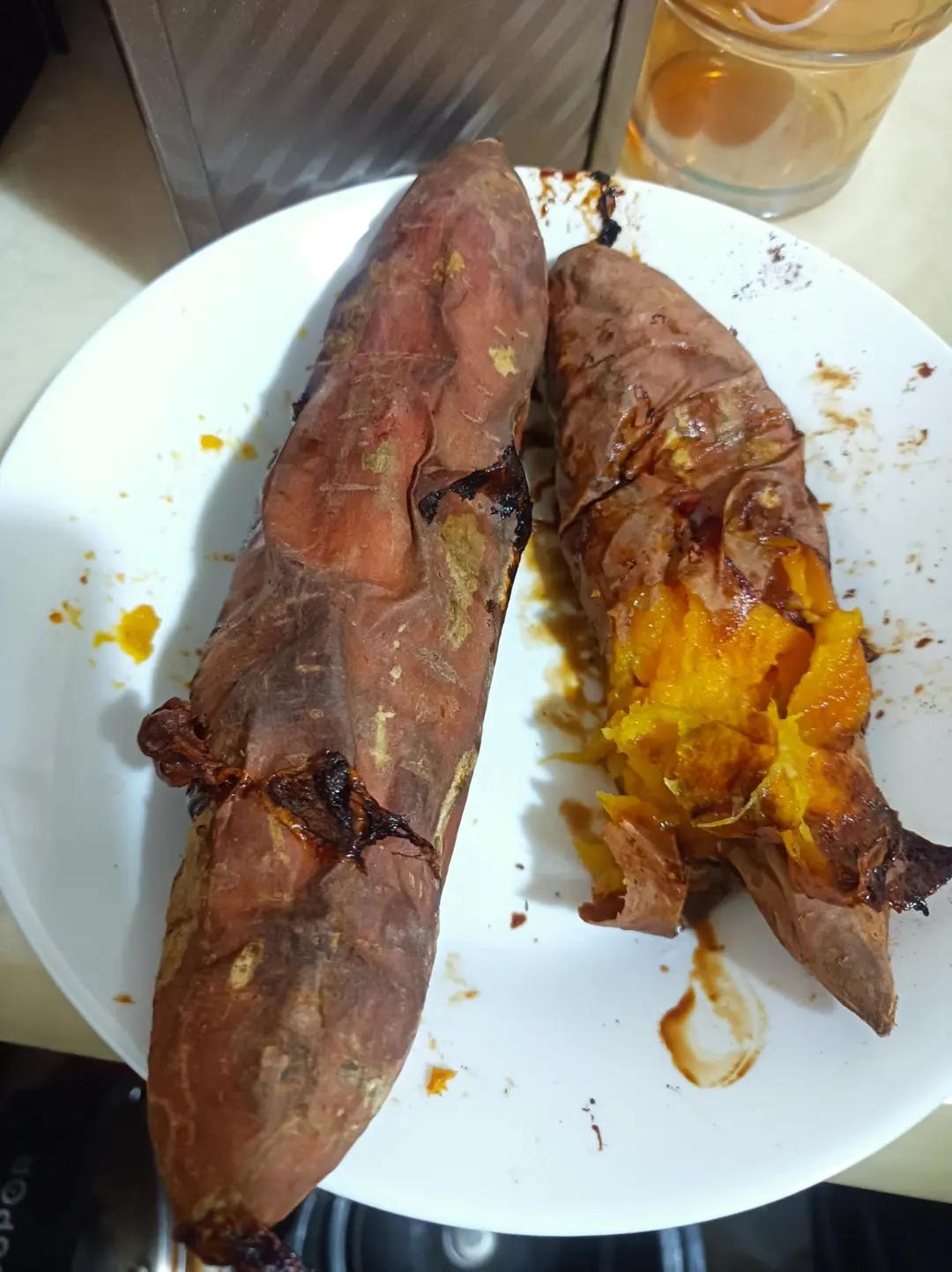 空气炸锅烤红薯(超级简单)