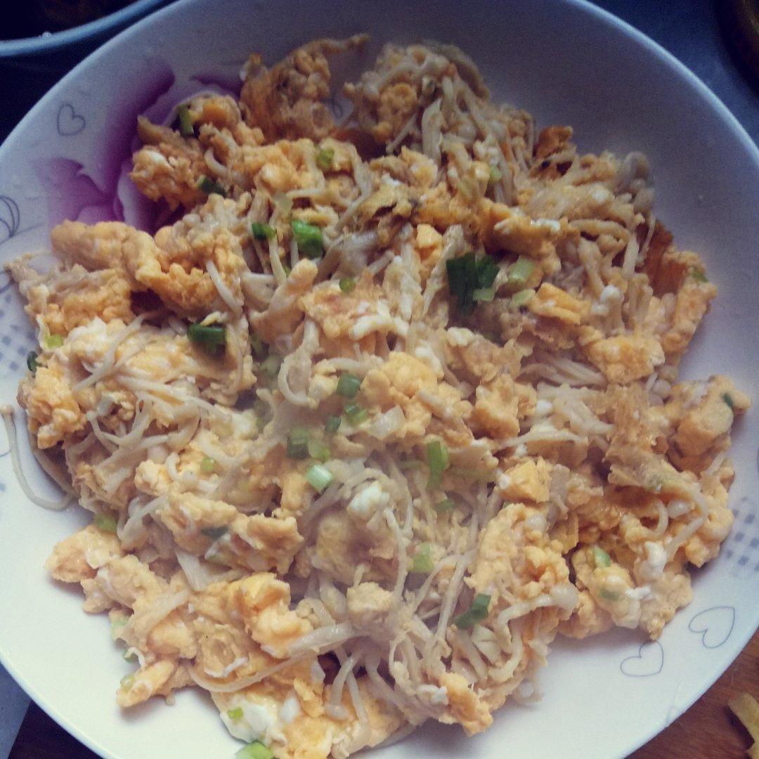 金针菇炒蛋