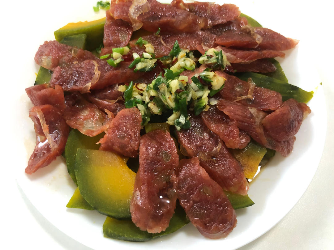 巨好吃！贝贝小南瓜蒸腊肠