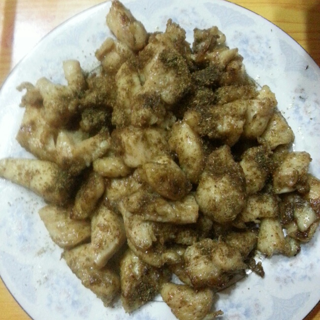 孜然鸡肉粒