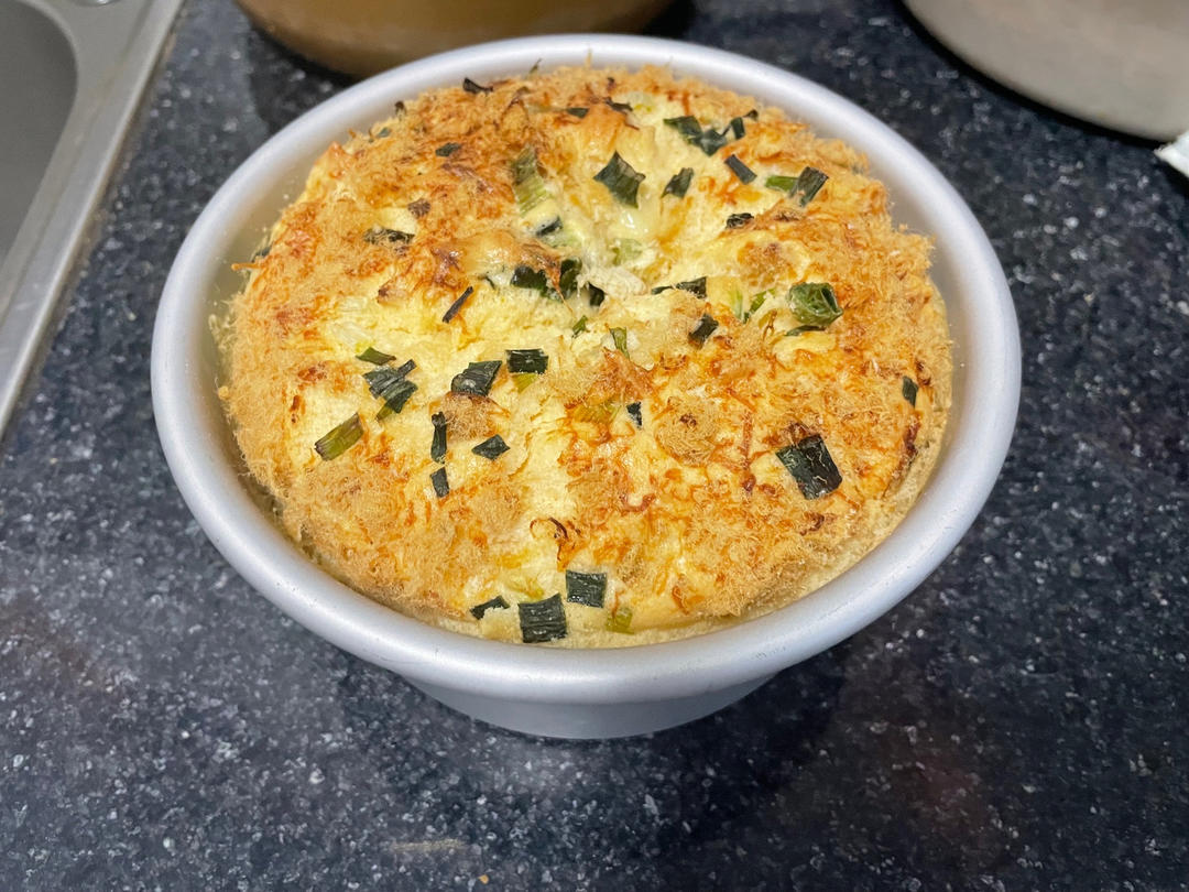 6寸咸香松软的香葱肉松戚风，一口惊艳