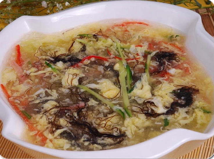 七彩发菜汤的做法