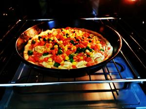 在家做披萨～拉丝美味～蔬菜披萨的做法 步骤11