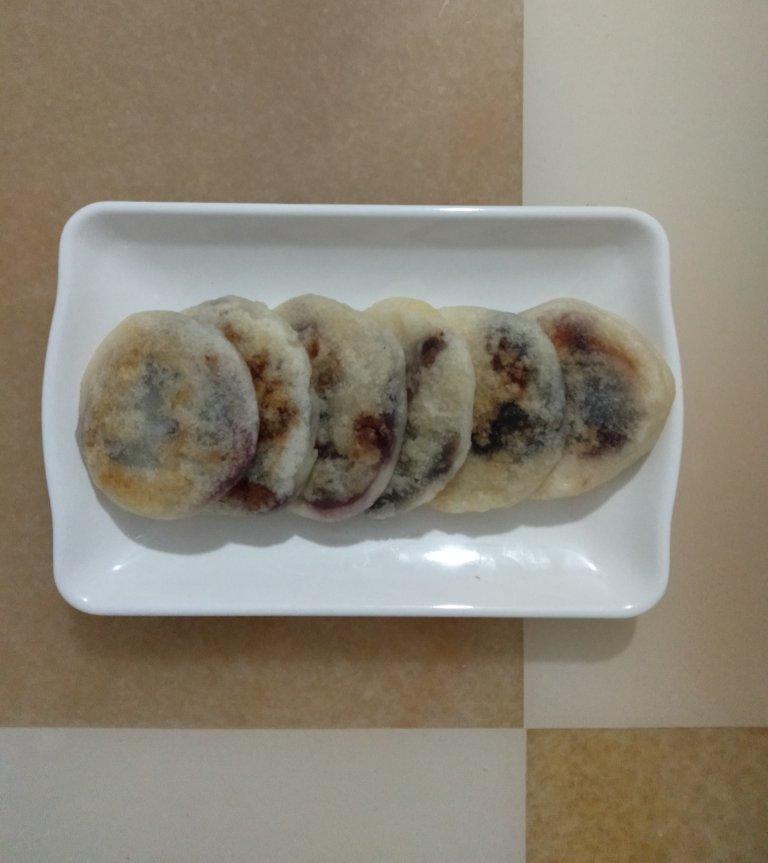 发面糯米豆沙饼