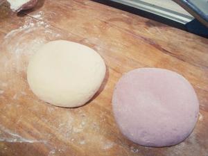 双色(吗?)紫薯豆渣麻酱椒盐孜然发面千层饼的做法 步骤1