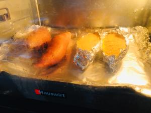 烤红薯+芝士烤红薯的做法 步骤3