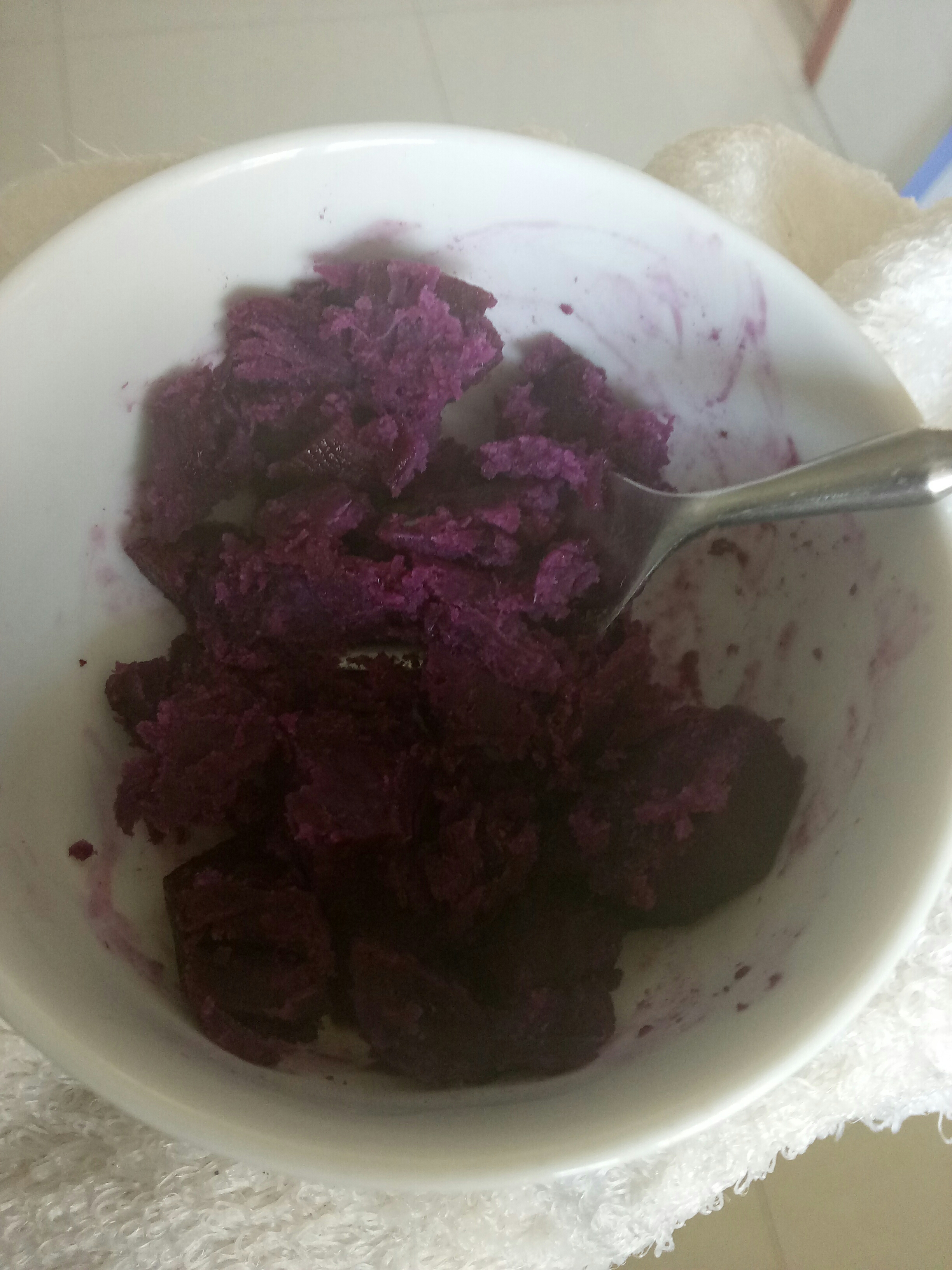 低卡紫薯豆沙糯米糍的做法 步骤1