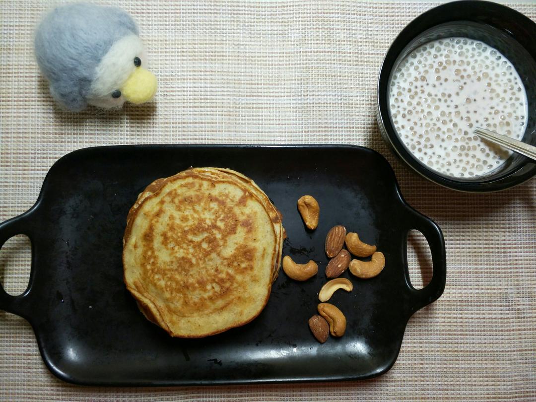 全麦香蕉奶香松饼（少油低糖）
