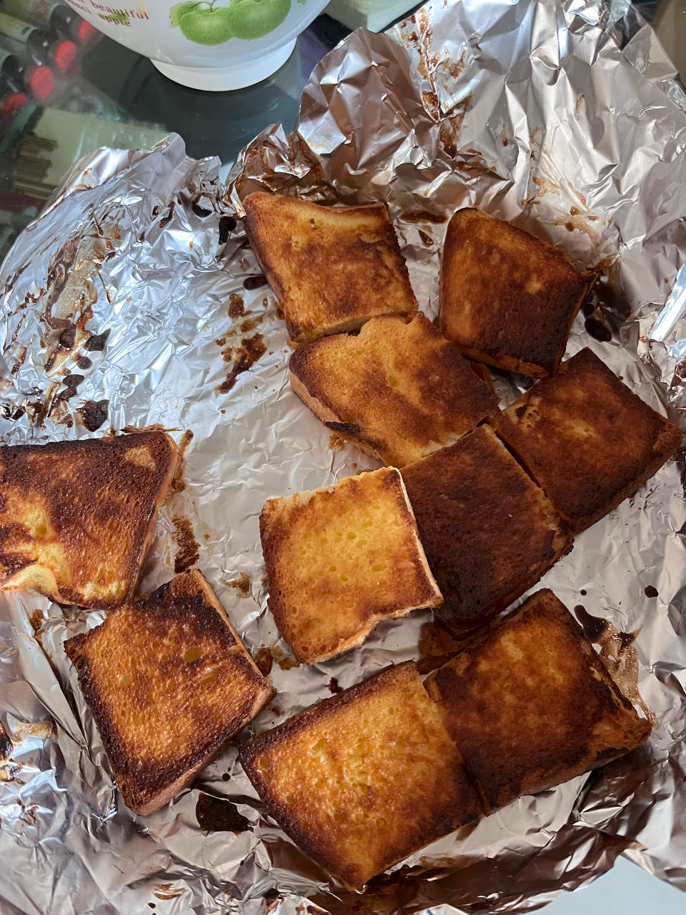 空气炸锅烤面包片