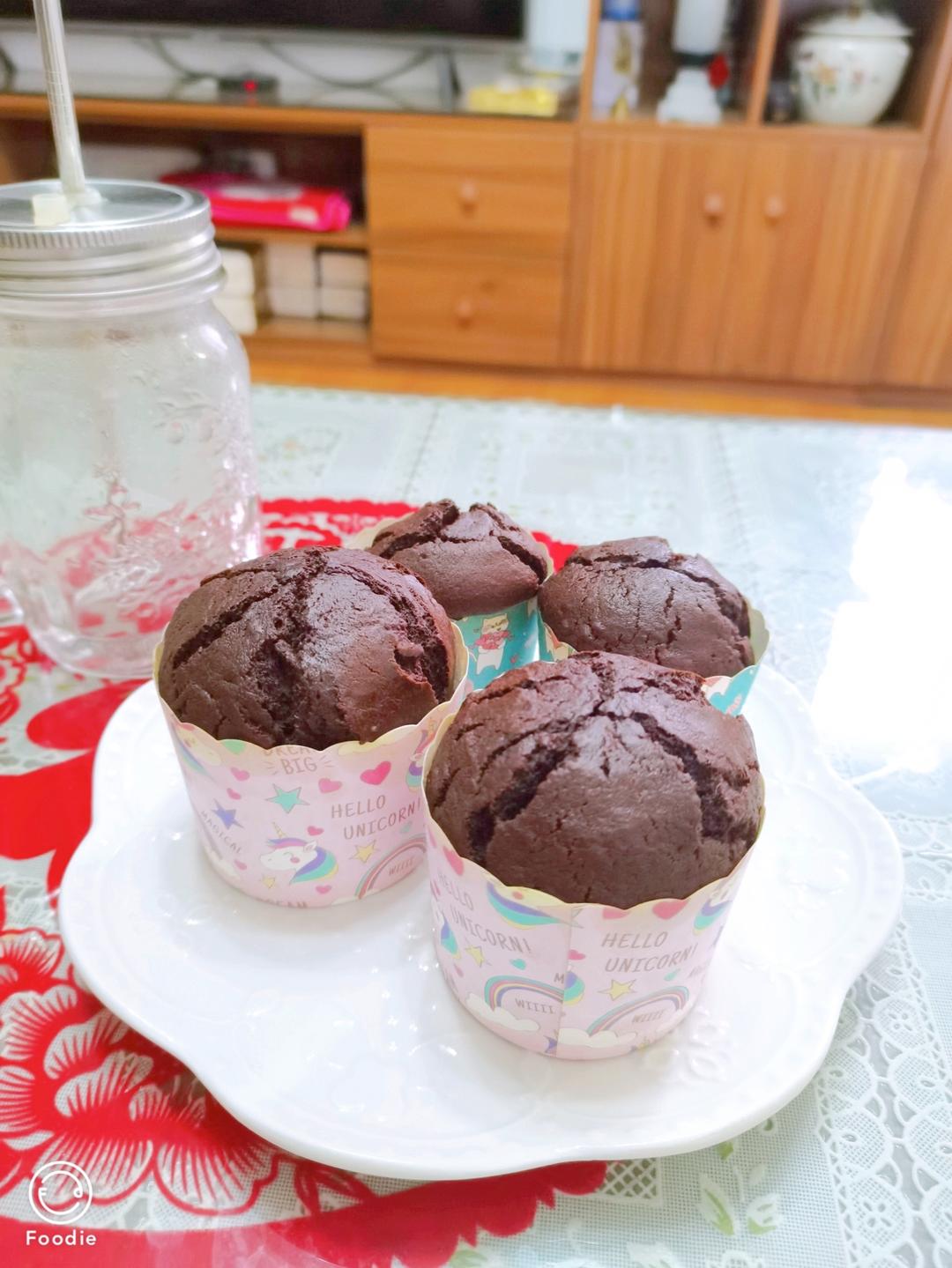 在家做巧克力蘑菇头麦芬蛋糕🍫