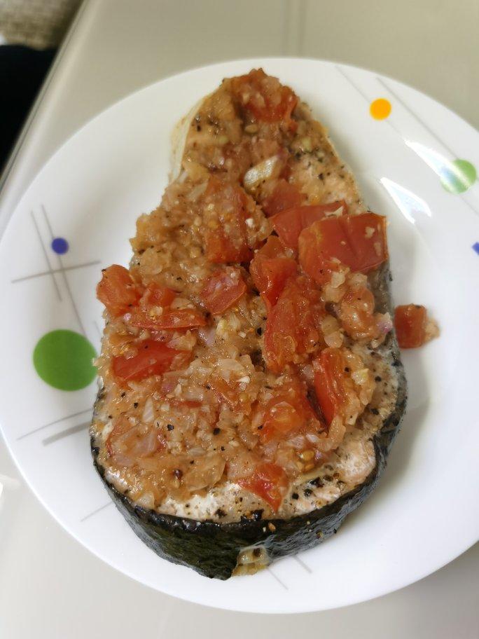 锡纸烤三文鱼  （Salmon Baked in Foil）