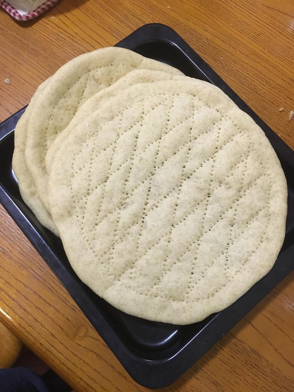 八寸披萨饼皮（四个）制作