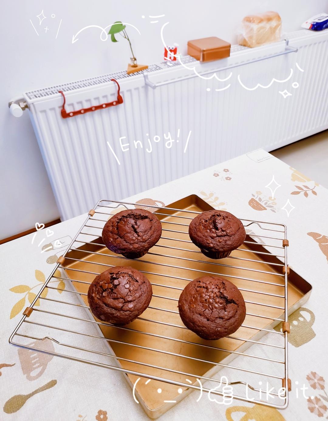 🍫星巴克同款大蘑菇头香浓巧克力爆浆麦芬🍫