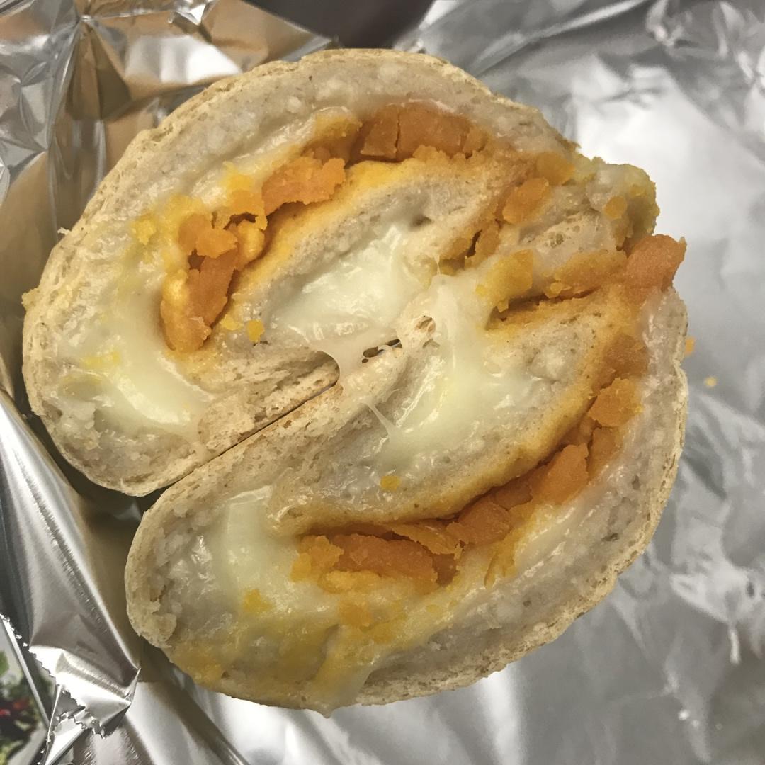 蛋黄芋泥肉松麻薯欧软包（黑麦欧软）软欧包-无需手套膜，低糖少油健康版