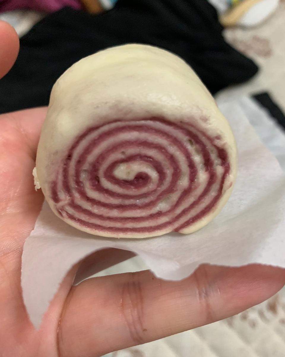 椰香紫薯馒头卷