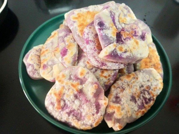 做给宝宝的营养紫薯饼