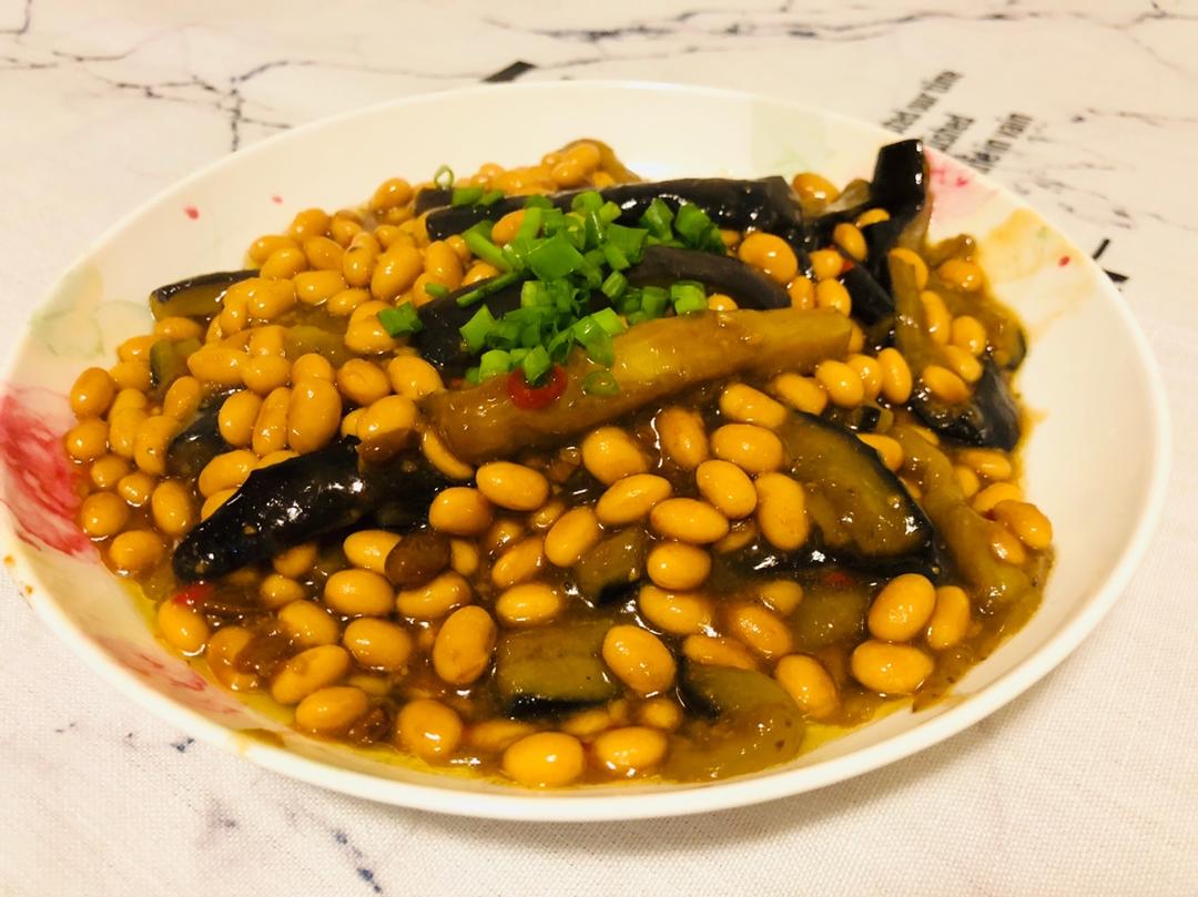 黄豆烧茄子