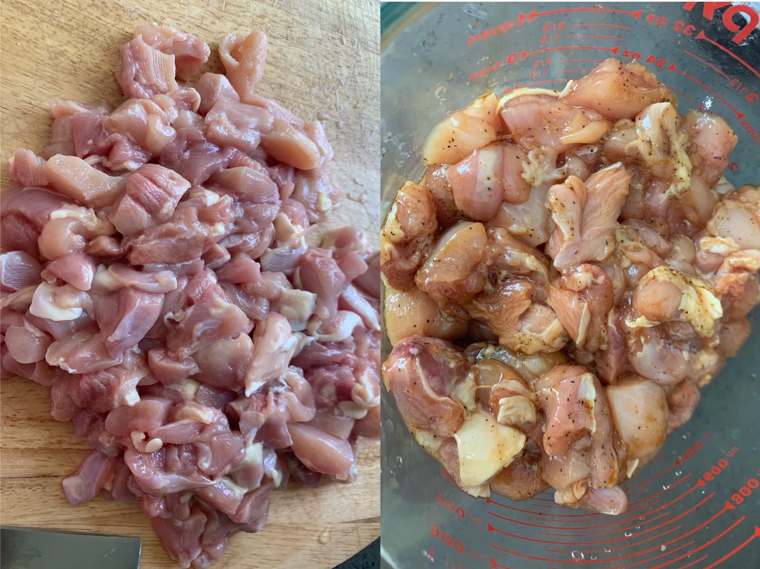 香菇炒鸡腿肉(减脂可吃)的做法 步骤1