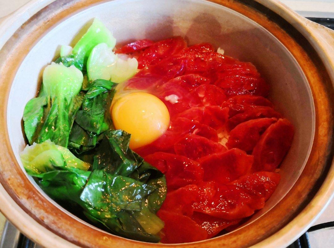 广式腊肠菜心煲仔饭🍲
