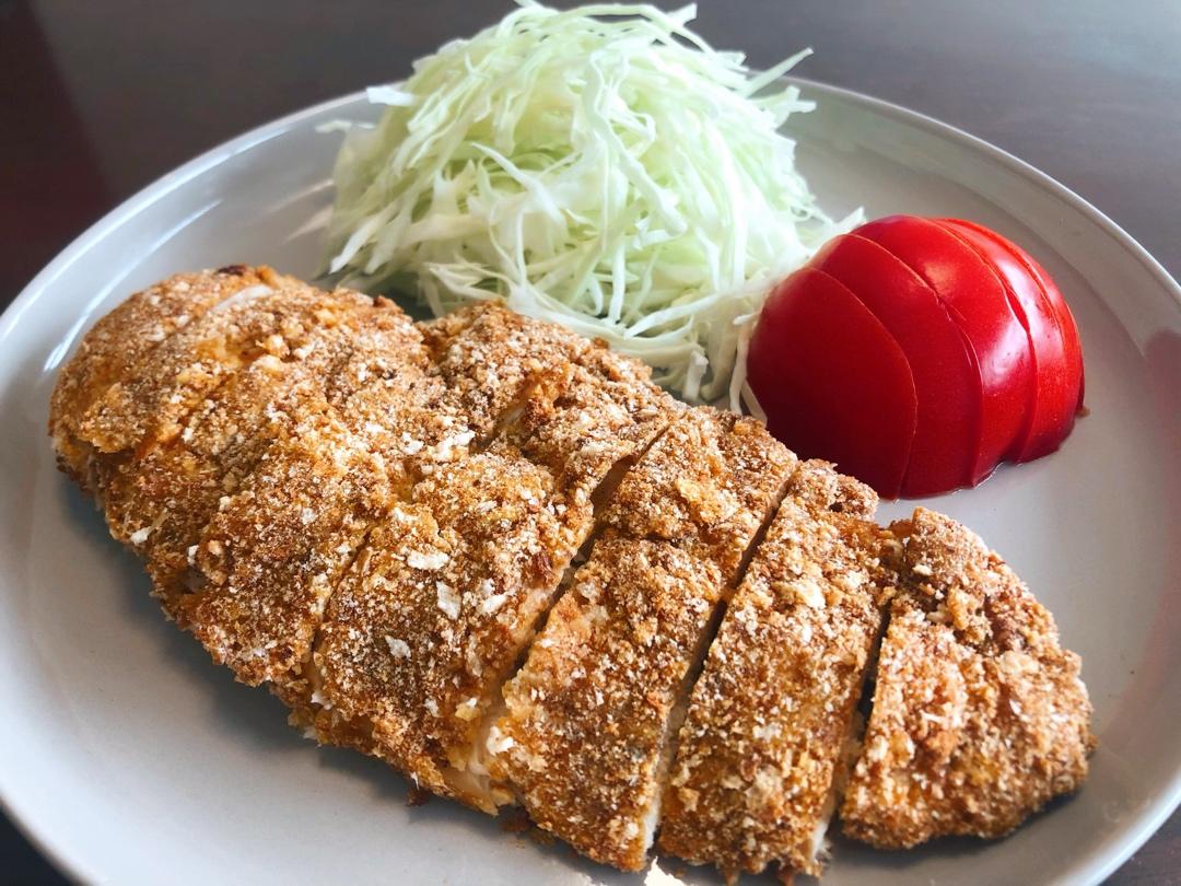 无油烤鸡排（面包糠鸡胸肉）