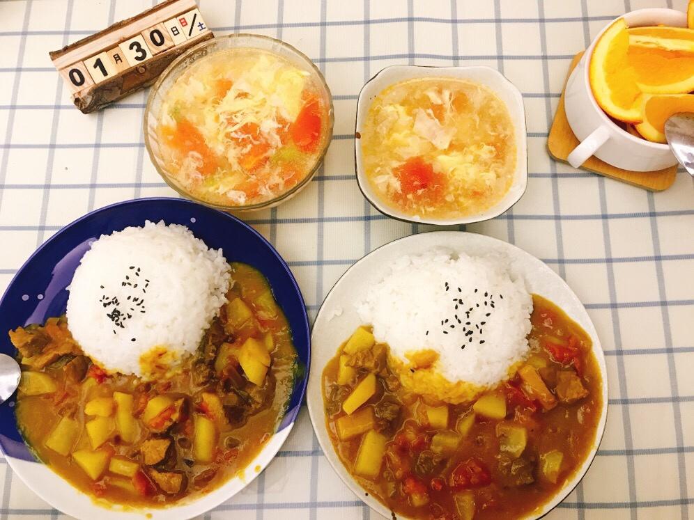 【咖喱牛腩拌饭】