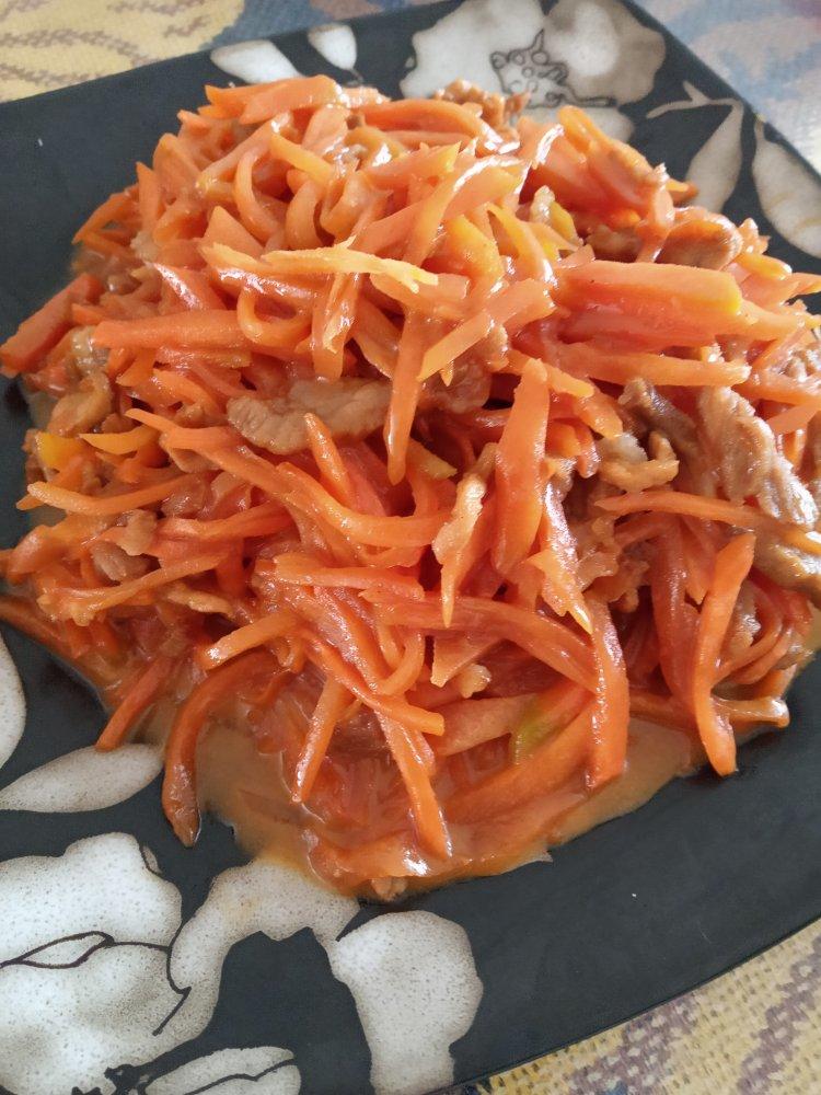 胡萝卜炒肉丝