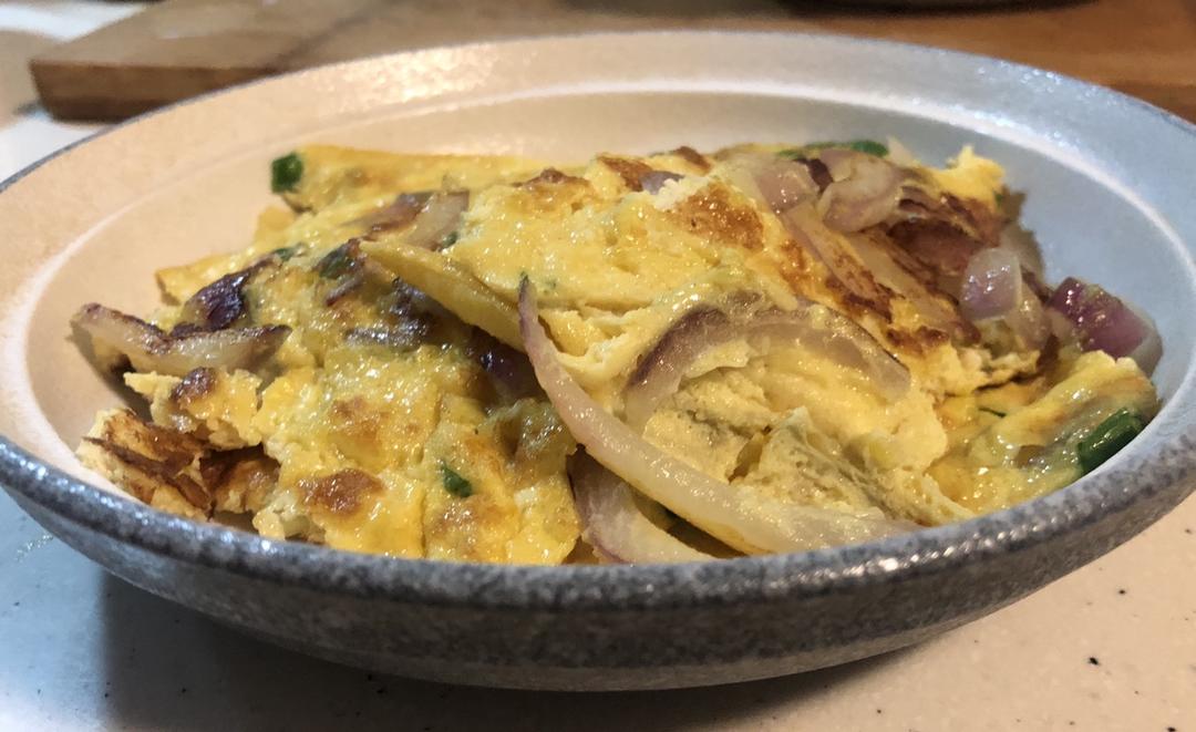 椒香洋葱煎蛋饼