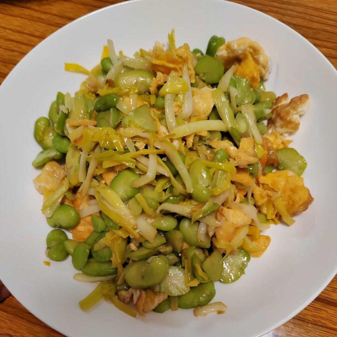 下饭菜！鸡蛋炒蚕豆米！一家人都爱吃！