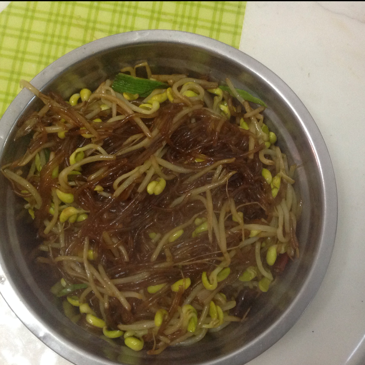 豆芽炒粉丝