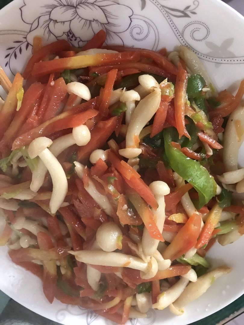 素炒白玉菇