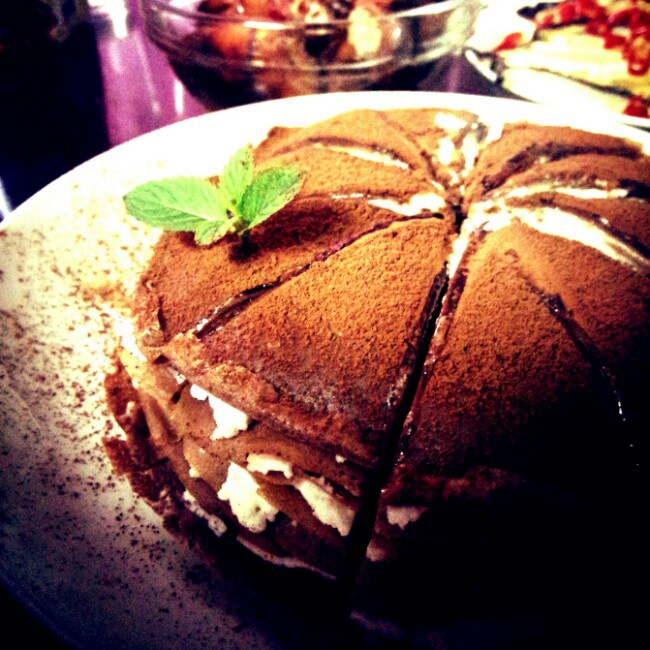 巧克力千层可丽饼