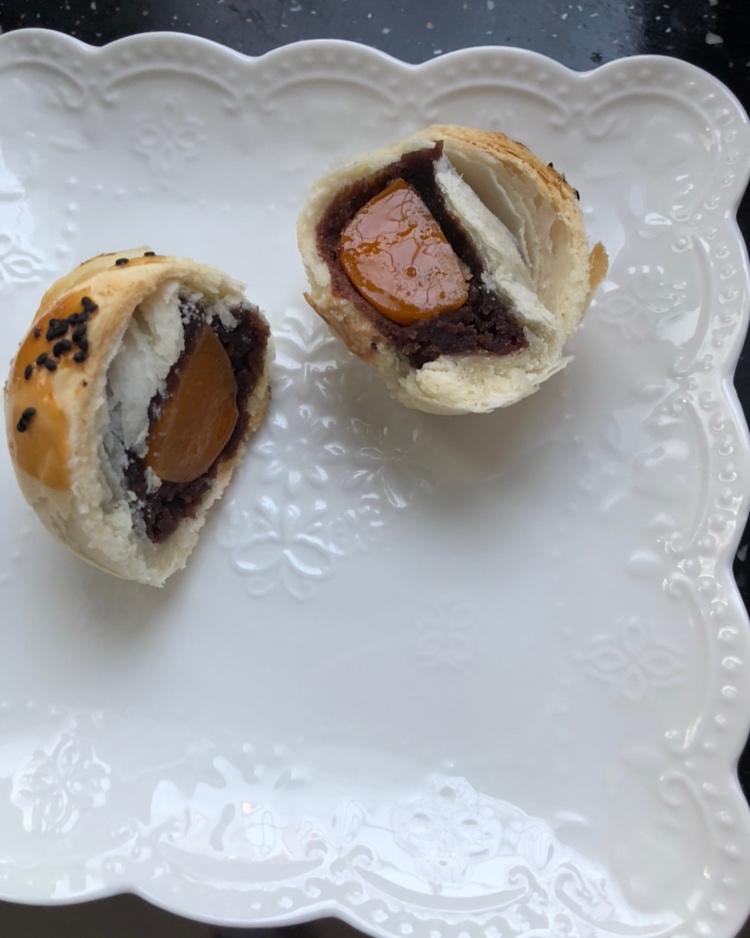 超简单 免揉 酥掉渣的蛋黄酥(超详细附全程视频)不破酥『万能酥皮』