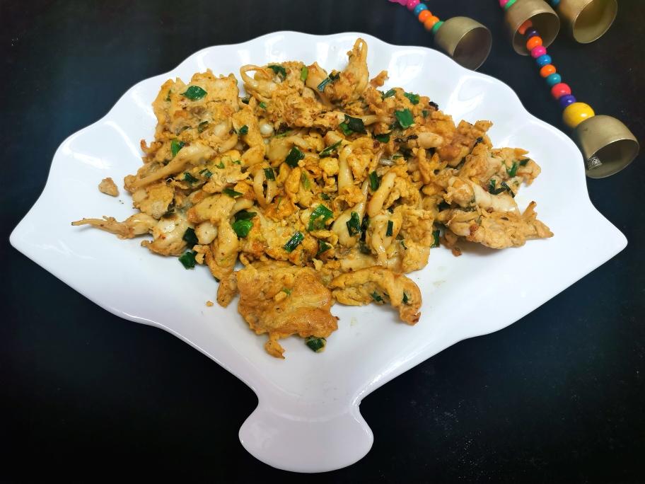 黄蛏炒蛋的做法