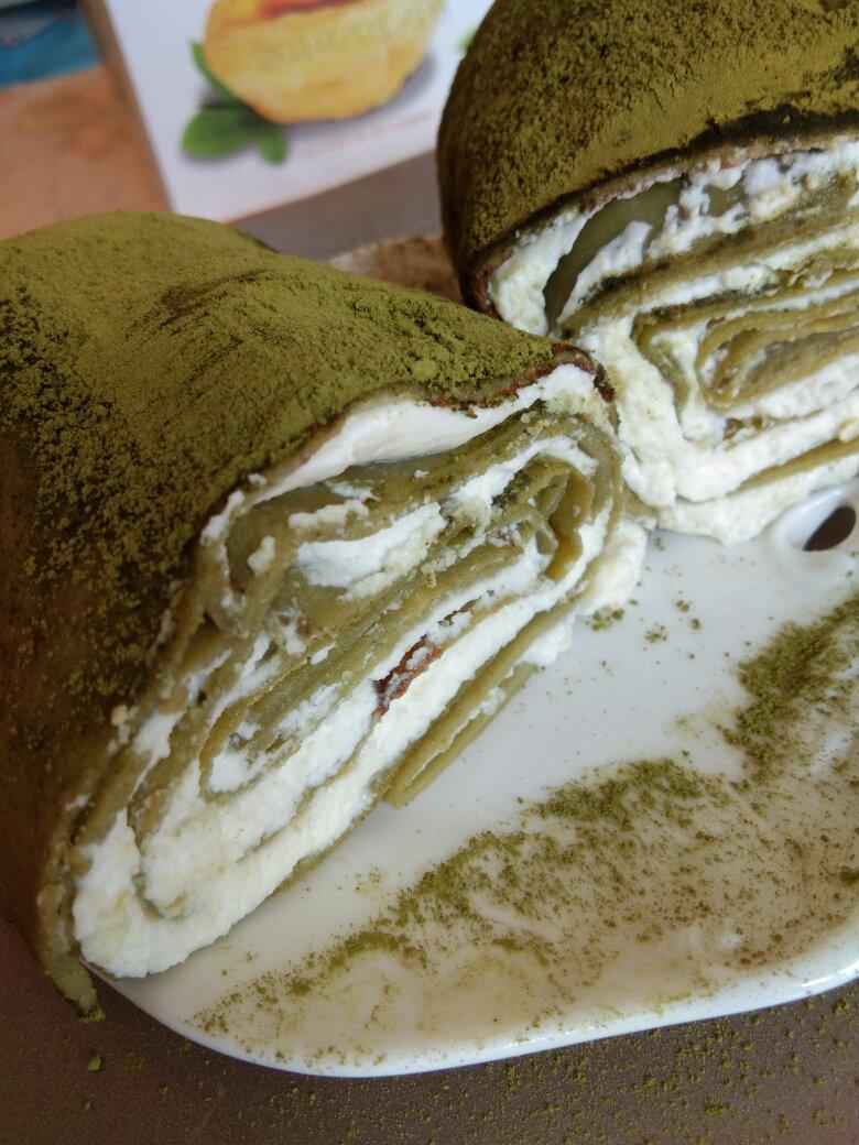 网红食谱│抹茶毛巾卷