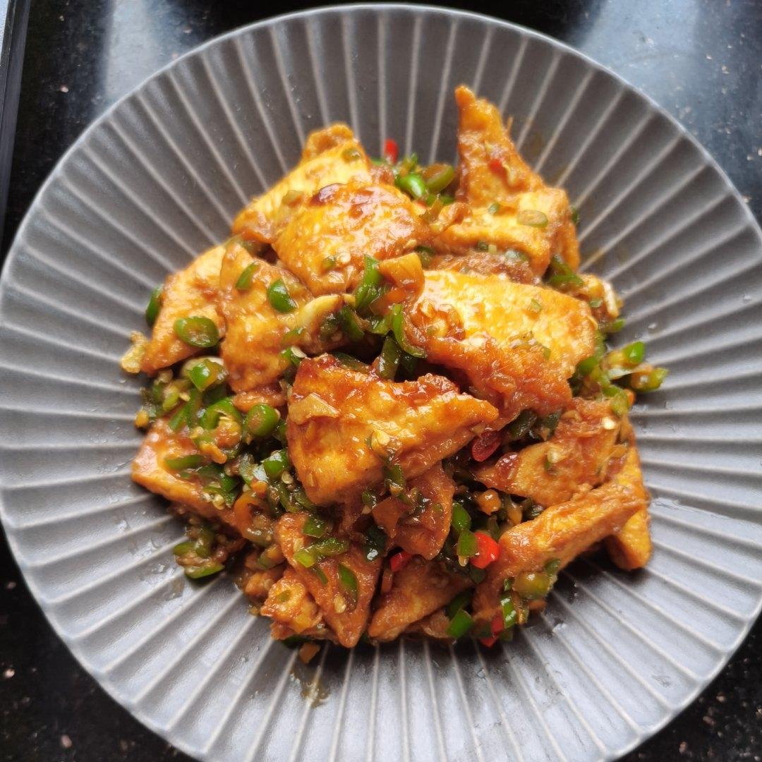 焖煎豆腐