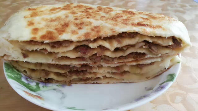 中式主食3: 多层肉饼（非发面）