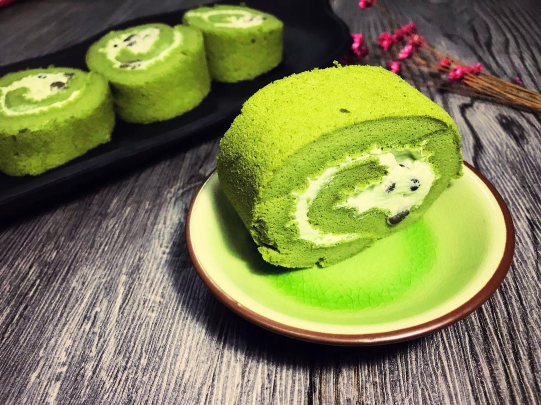 抹茶蜜豆蛋糕卷