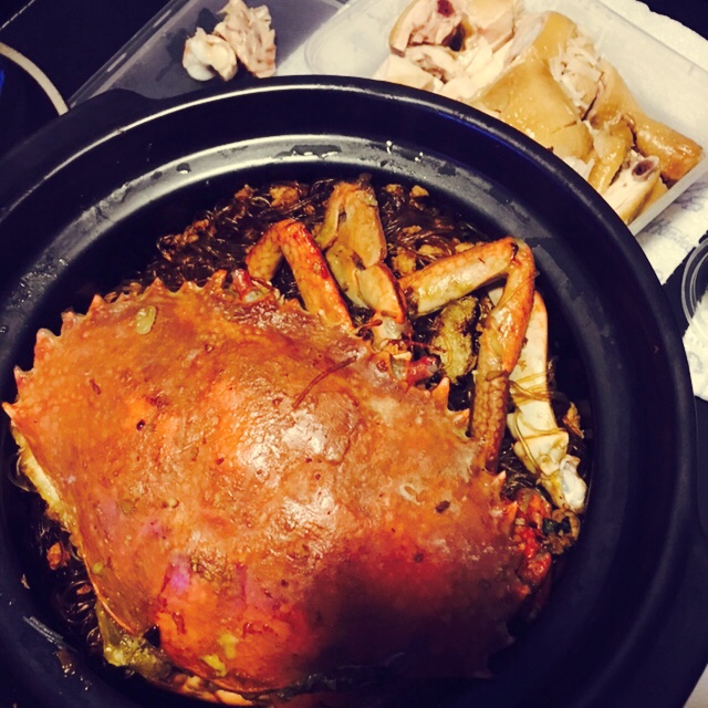 金沙蟹肉粉丝煲