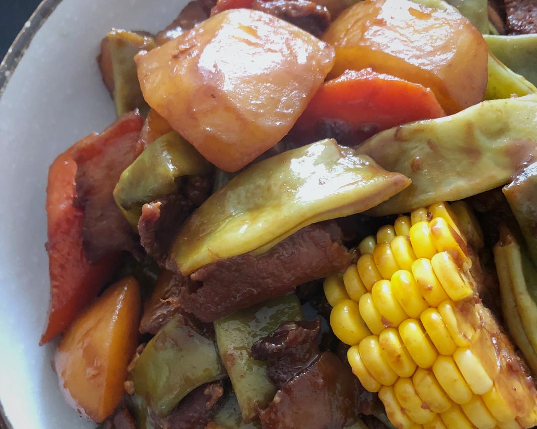 腊肉豆角一锅出