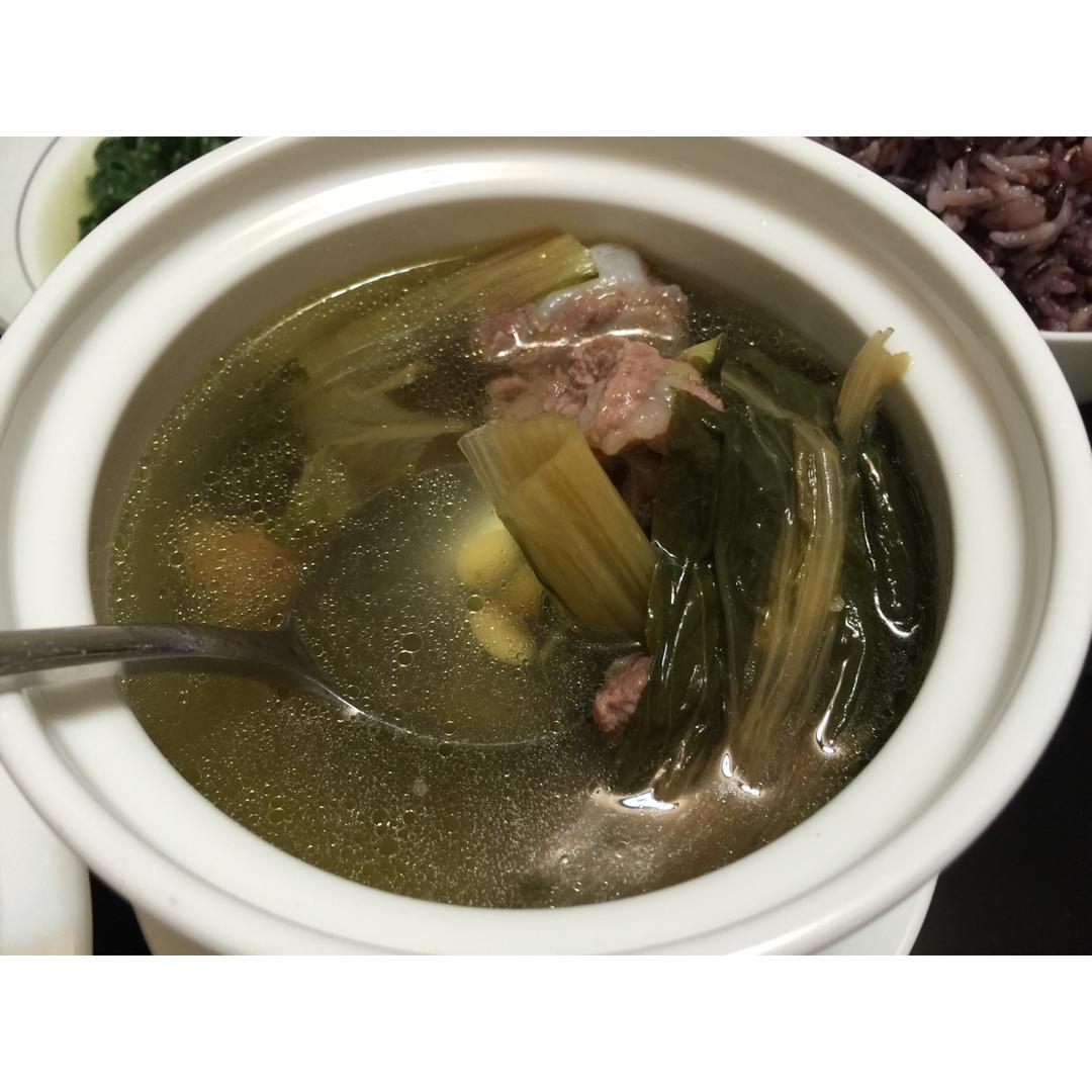 菜干黄豆排骨汤