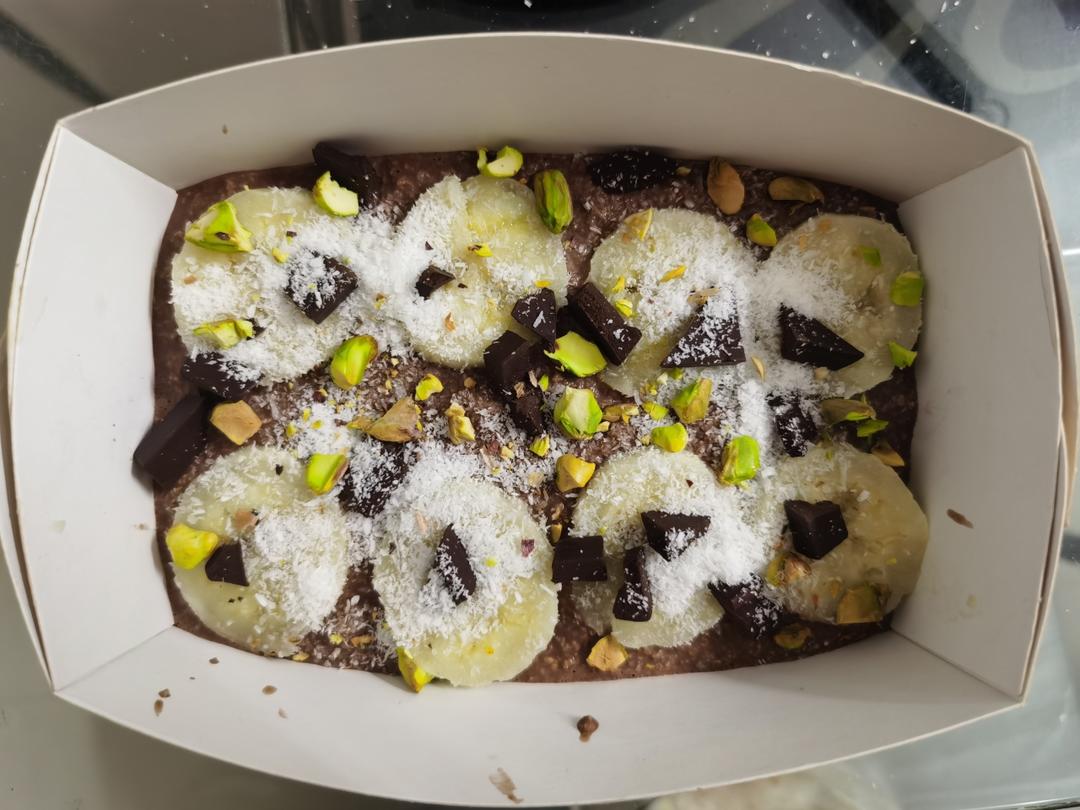 可可燕麦黑巧香蕉蛋糕🍰