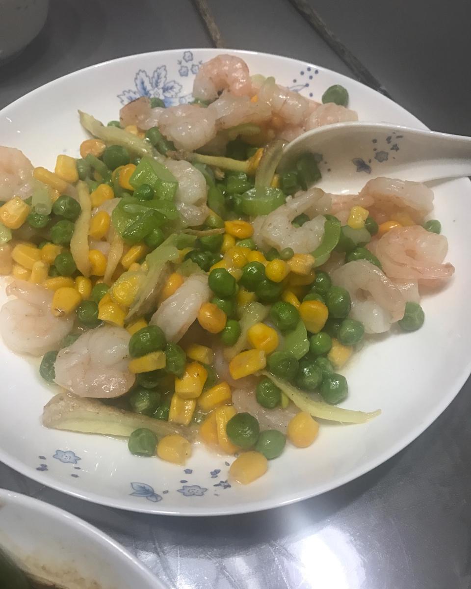 青豆玉米虾仁
