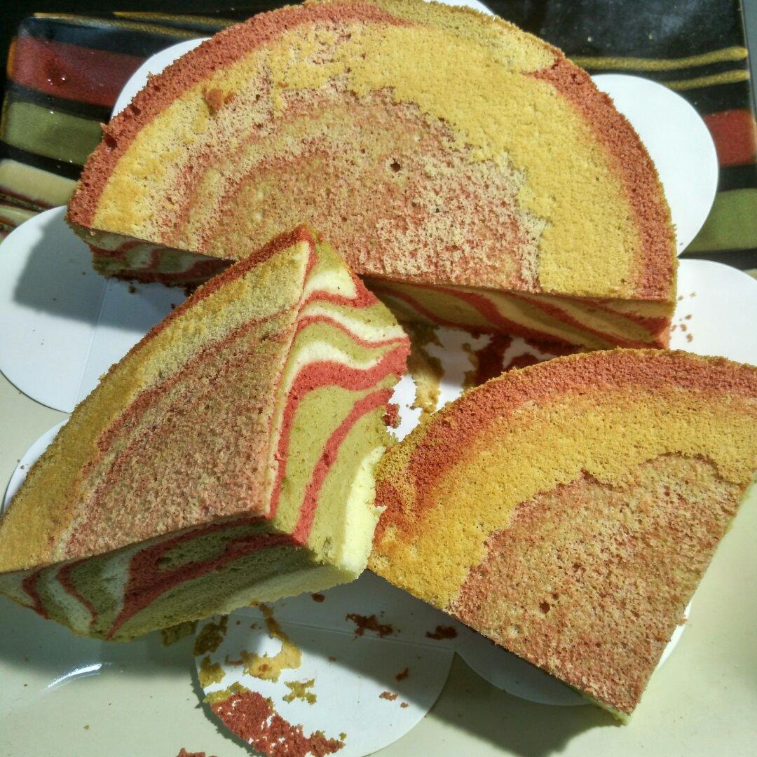 “老公”炫彩戚风蛋糕