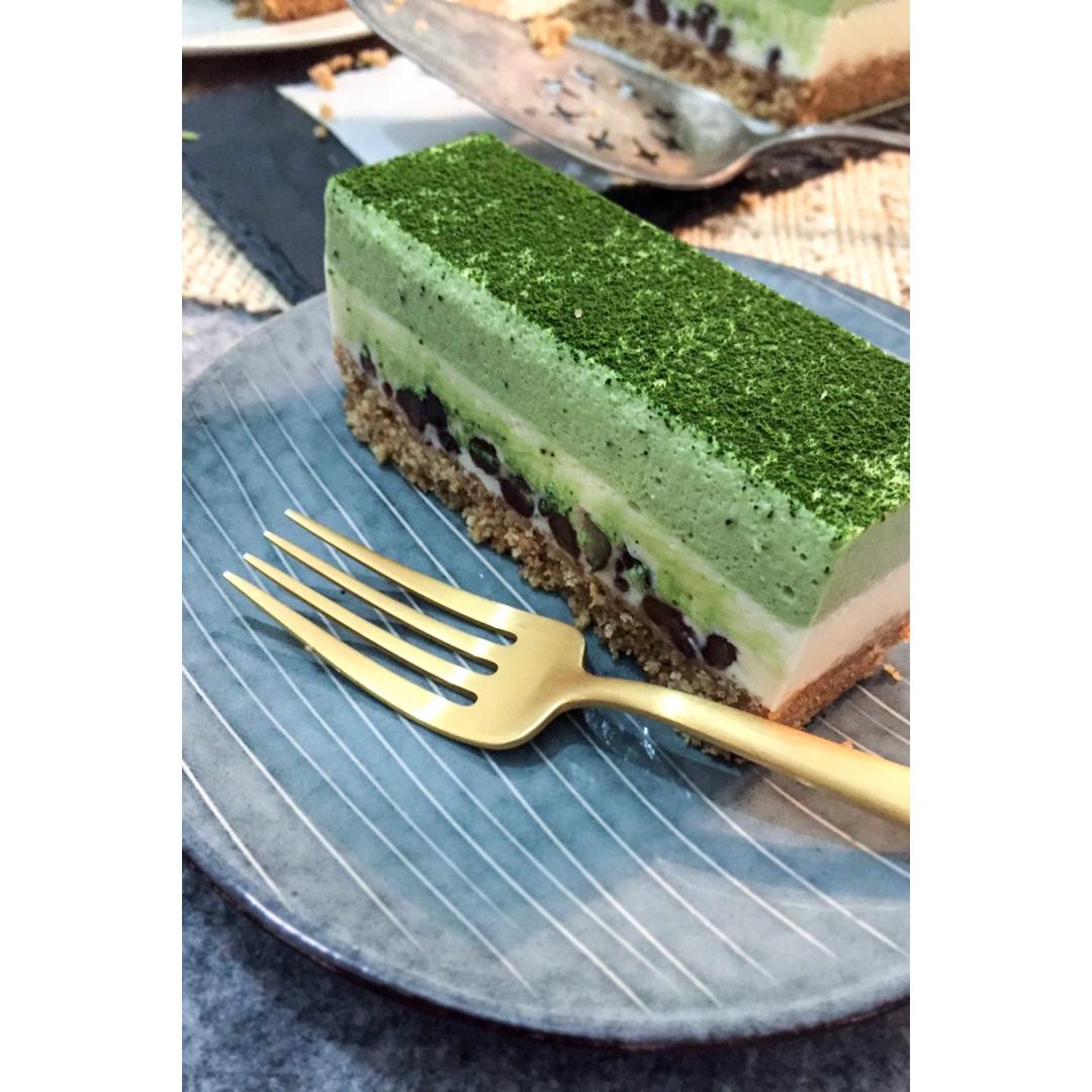 抹茶红豆冻芝士