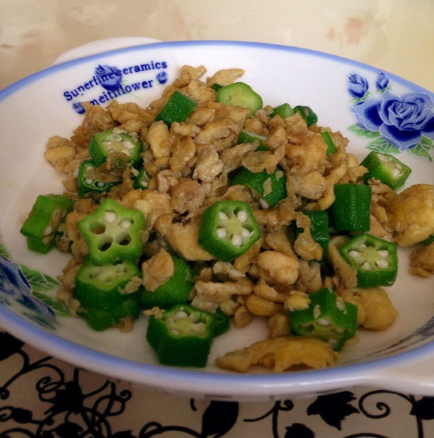 秋葵炒鸡蛋