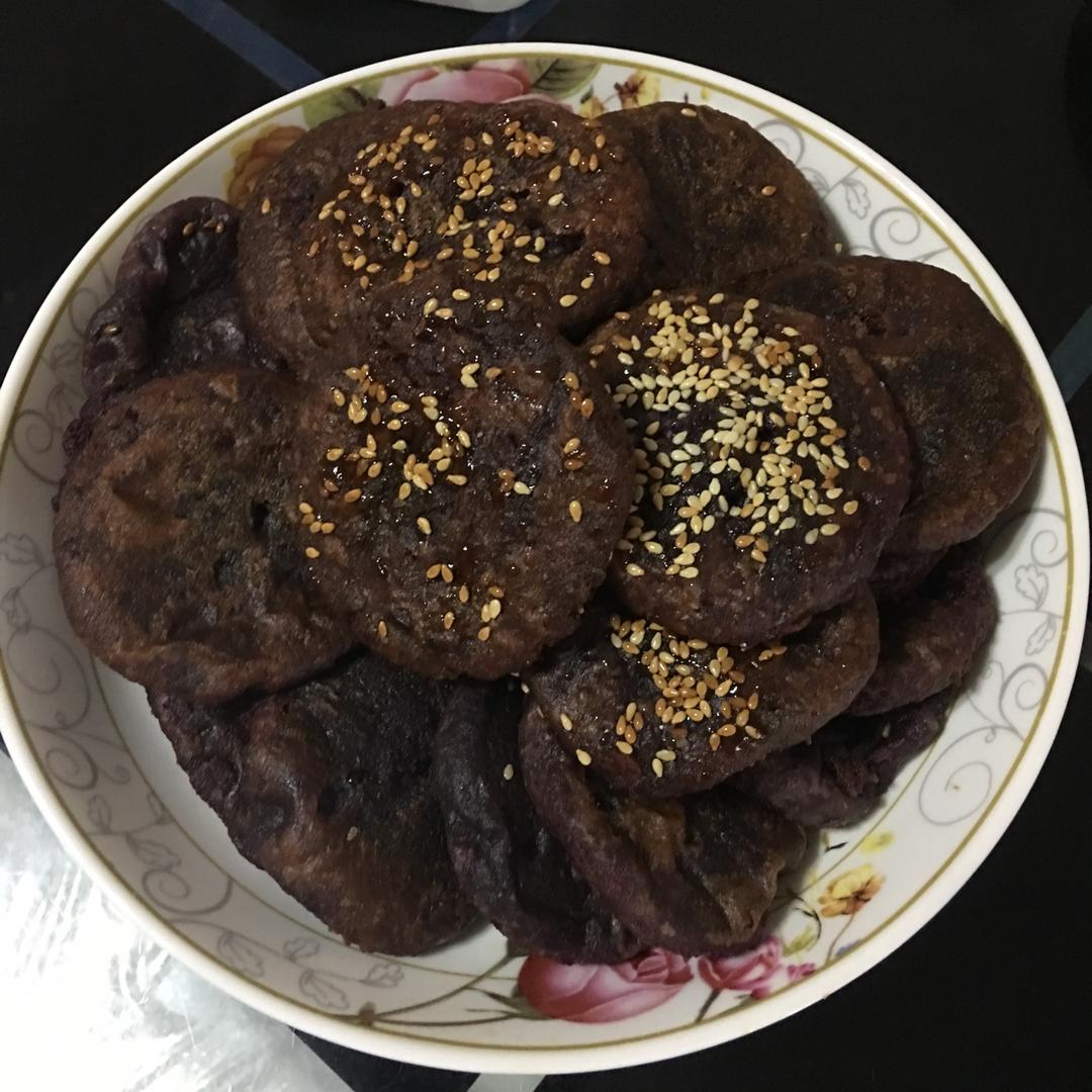 紫薯芝麻饼